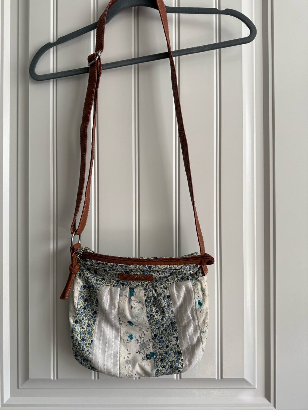 WallFlower Floral Patchwork Eyelet Lace Crossbody Bag